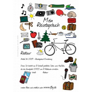 Spezialpaket Radtour für Reisetagebuch