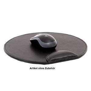 Mousepad, Farbe: Schwarz mit schwarzer Ziernaht