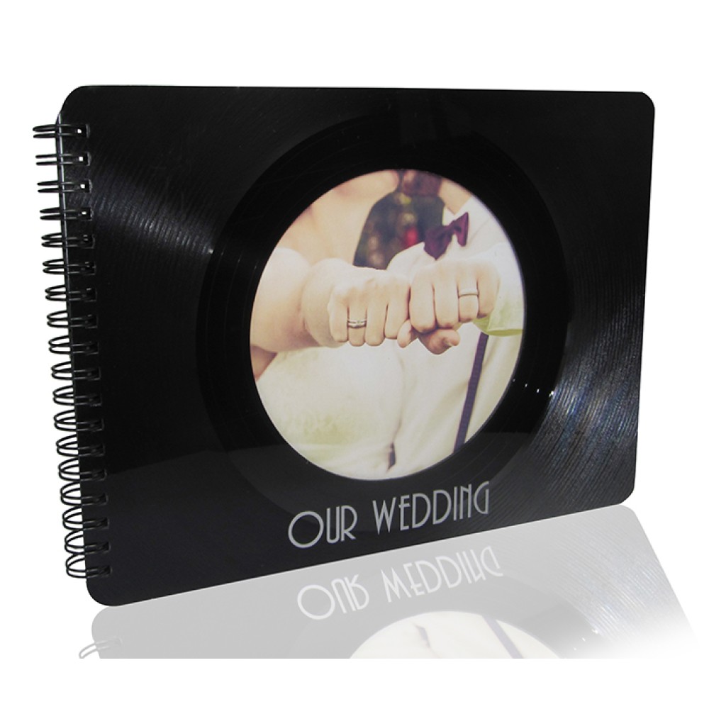 Foto-Album "Our Wedding" aus einer echten Vinyl-Schallplatte