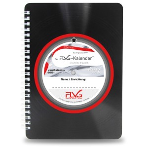 individueller A5 FLVG-Kalender mit Schallplattencover 2024/2025